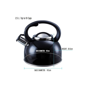 Liberty Leisure Black 2.5 Litre Whistling Kettle